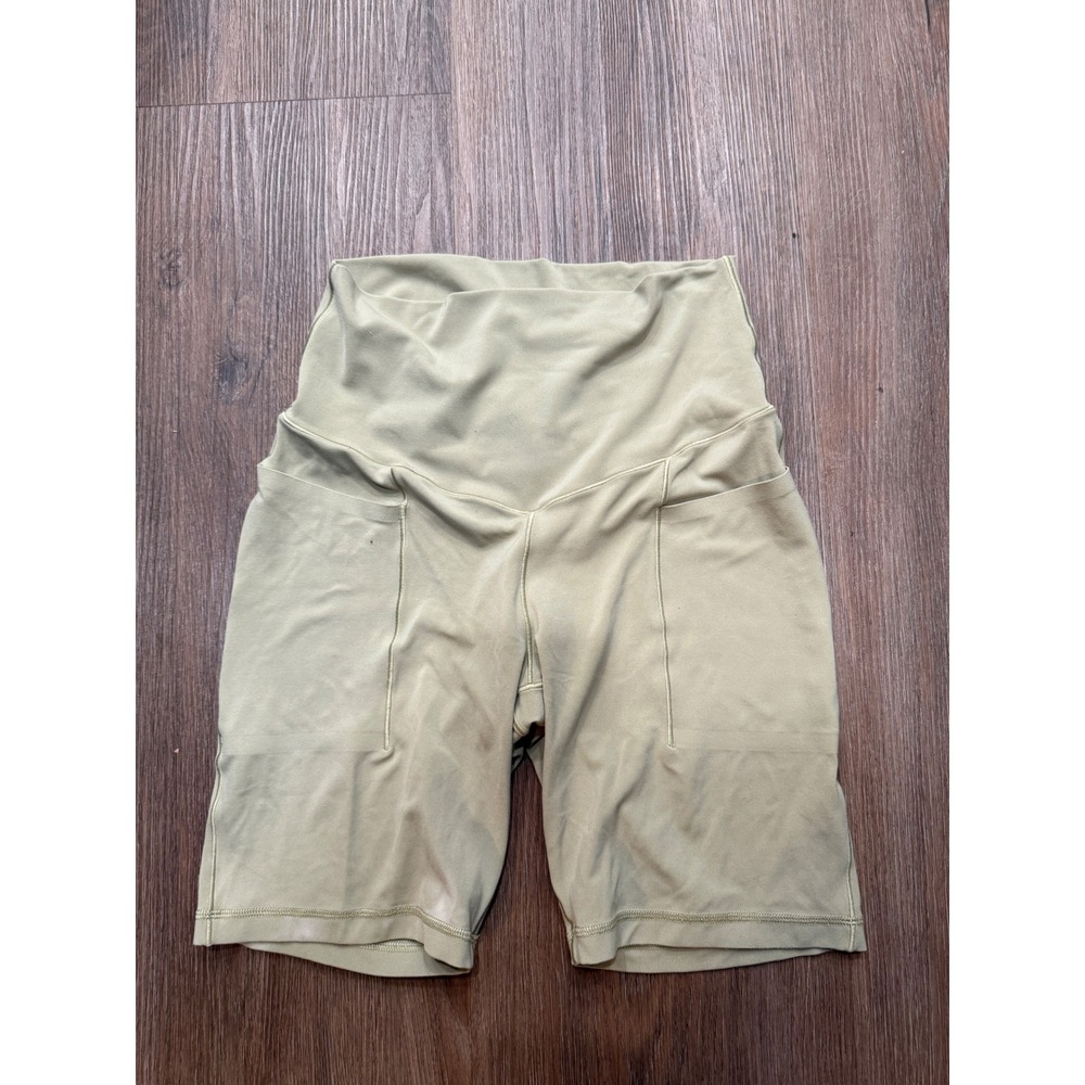 OFFLINE by Aerie Real Me Crossover High Waisted 7" Bike Shorts Olive Green M‎